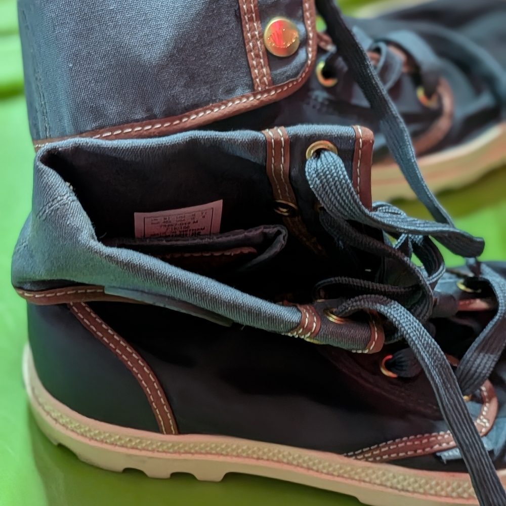 Palladium Black and Brown Men's Boots